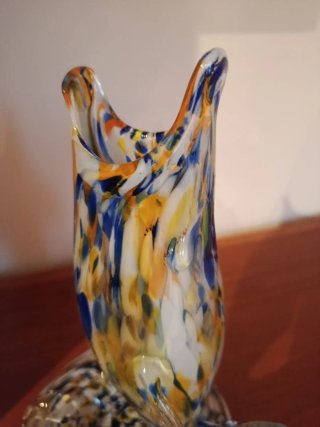 Jarrón Murano Pez Multicolor