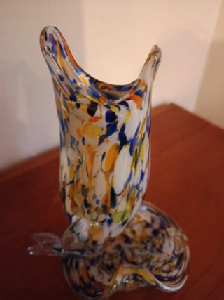 Jarrón Murano Pez Multicolor