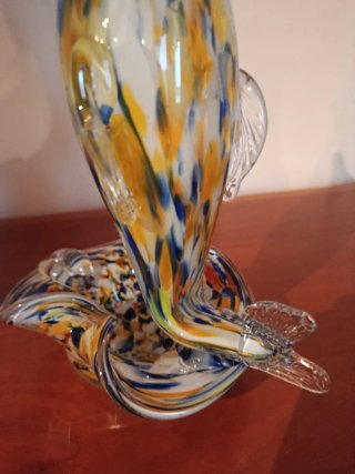 Jarrón Murano Pez Multicolor