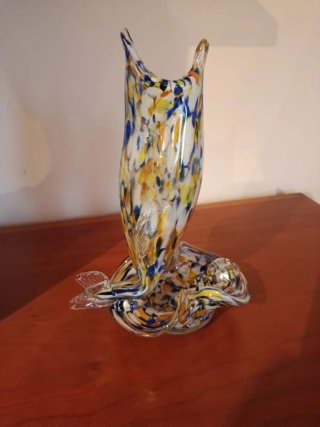 Jarrón Murano Pez Multicolor