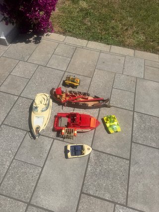 Lote Barcos y Coche Playmobil