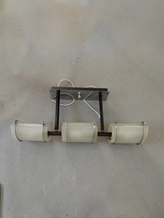 Lámpara de techo comedor cristal y metal