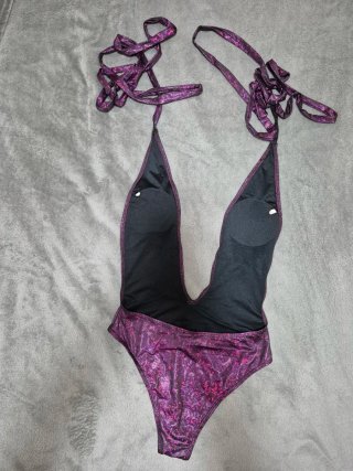 Bañador iridiscente morado T. S