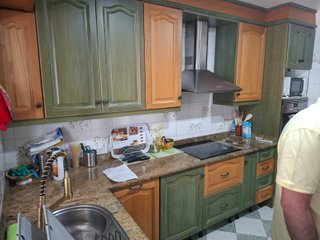 Muebles modulares cocina madera y metal