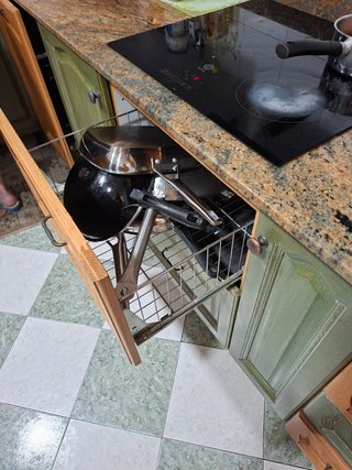 Muebles modulares cocina madera y metal