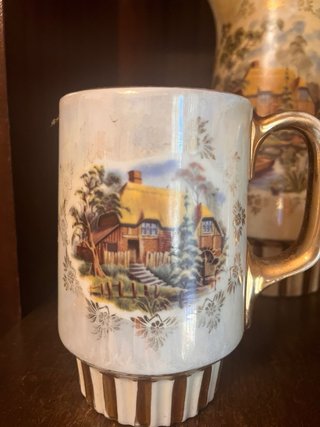 Juego Tazas y Jarra Princess China Antiguo