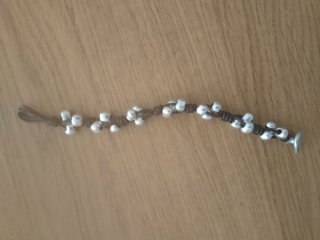Pulsera Uno de 50 Cuero y Plata
