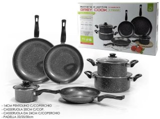 Set Pentole GREY COOK 9 Pezzi