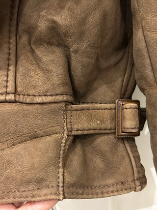 Chaqueta vintage de ante y pelo