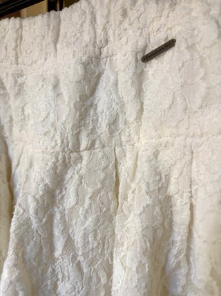Falda blanca encaje talla S