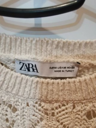 Jersey Zara Beige Crochet