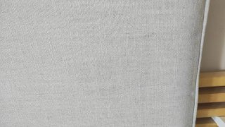 Cabecero de lino gris 150 cm.
