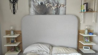 Cabecero de lino gris 150 cm.
