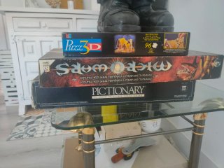 Lote de 3 juegos de mesa: Pictionary, Microwars, P