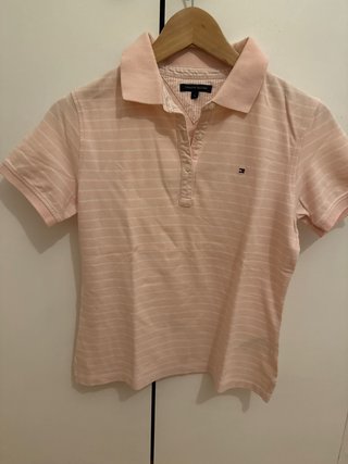 Polo Tommy Hilfiger Mujer Talla S Rayas Rosas