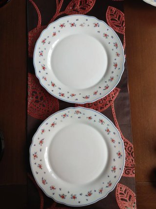 2 Fuentes Vintage Florales Porcelana 28,5 cm