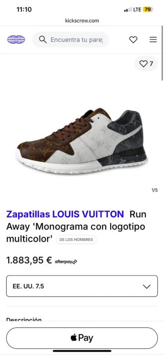 Zapatillas Louis Vuitton grises y blancas