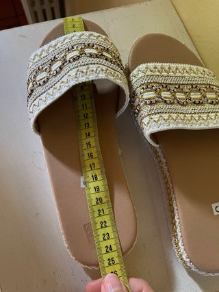 Ciabatte estive donna oro e bianche Tg 37