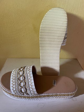 Ciabatte estive donna oro e bianche Tg 37