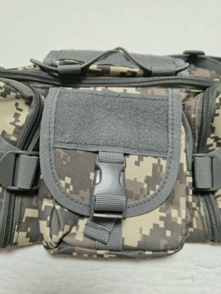 Riñonera Táctica Militar Camuflaje Beige Gris