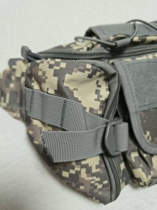 Riñonera Táctica Militar Camuflaje Beige Gris