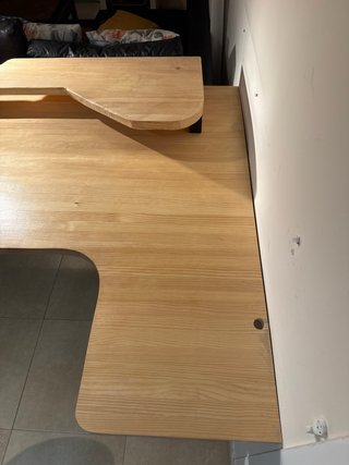 Escritorio madera pino y metal