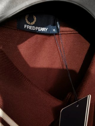 Polo Fred Perry Uomo Manica Lunga Bordeaux XL