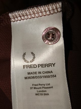 Polo Fred Perry Uomo Manica Lunga Bordeaux XL