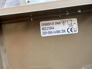 Lámpara de techo moderna cristal y metal