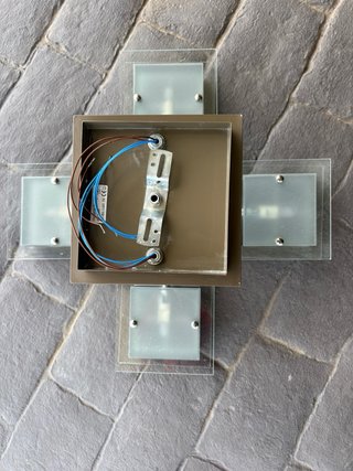Lámpara de techo moderna cristal y metal