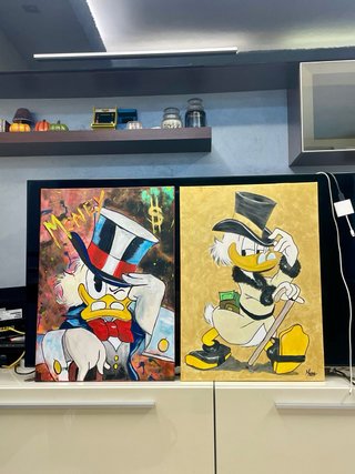 Quadri Zio Paperone 50x70 cm Acrilico