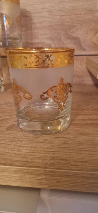 6 Bicchieri da Liquore ricoperti in oro