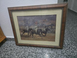 Cuadro de caballos enmarcado