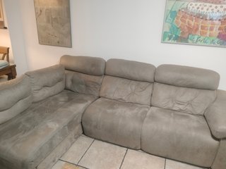 Sofá modular 2 plazas reclinable + chaise longue