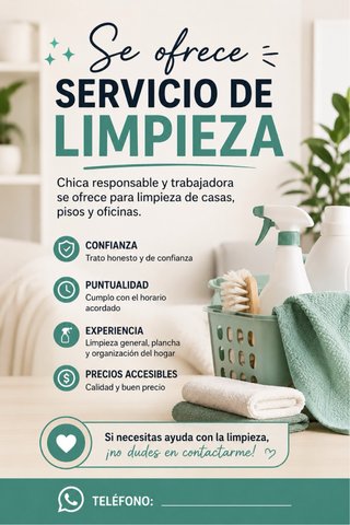 Chica limpieza