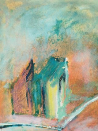 Dipinto a mano - Casa 1. Villa Greppi - 54 X 45 cm