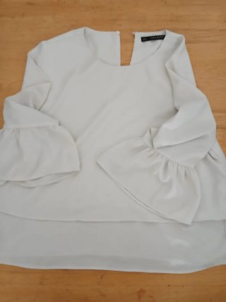 Blusa Zara Basic Blanca Talla Única