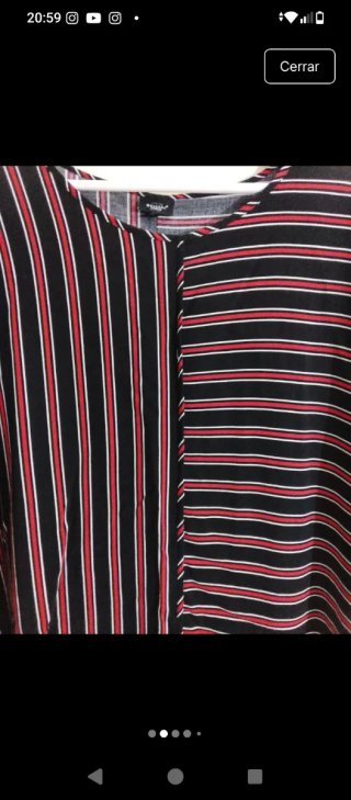 Blusa Bexleys T-48 Rayas Negras, Rojas y Blancas
