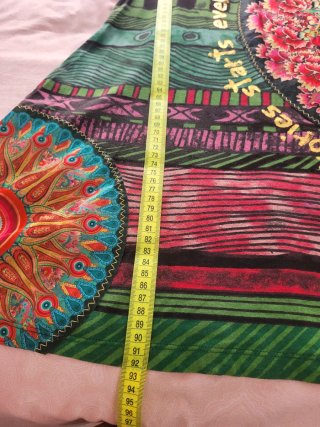 Vestido Desigual Talla S Verde Multicolor