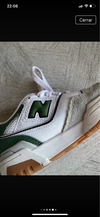 Zapatillas deportivas niño blancas y verdes talla