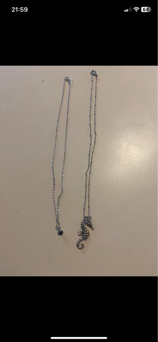 Set collane bigiotteria argento e metallo