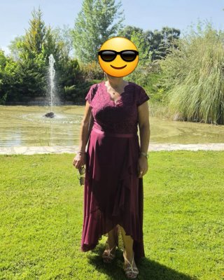 Vestido Fiesta "berenjena"