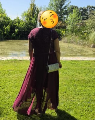 Vestido Fiesta "berenjena"