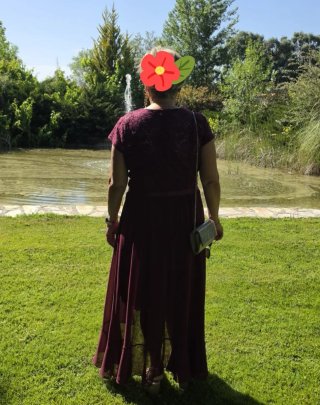 Vestido Fiesta "berenjena"