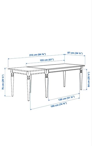 Mesa comedor y 6 sillas blancas