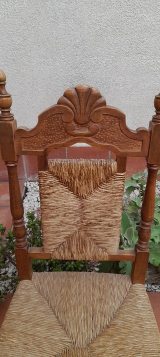 2 Sillas Antiguas Madera Maciza