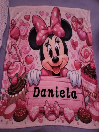 Manta infantil Minnie Mouse 1 metro de largo
