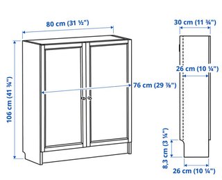 Librería BILLY/OXBERG Ikea Personalizada (Cristal)