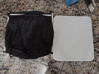 Mueble Cocina Camping Negro/Plata