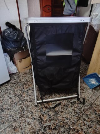 Mueble Cocina Camping Negro/Plata